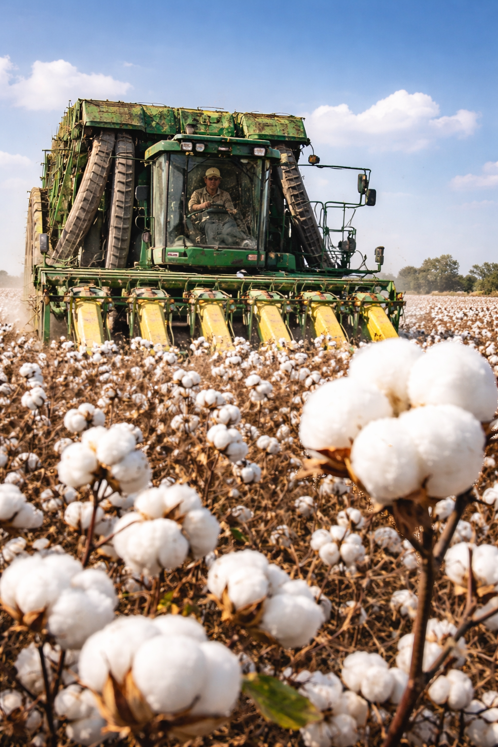 Cotton harvesting machine
